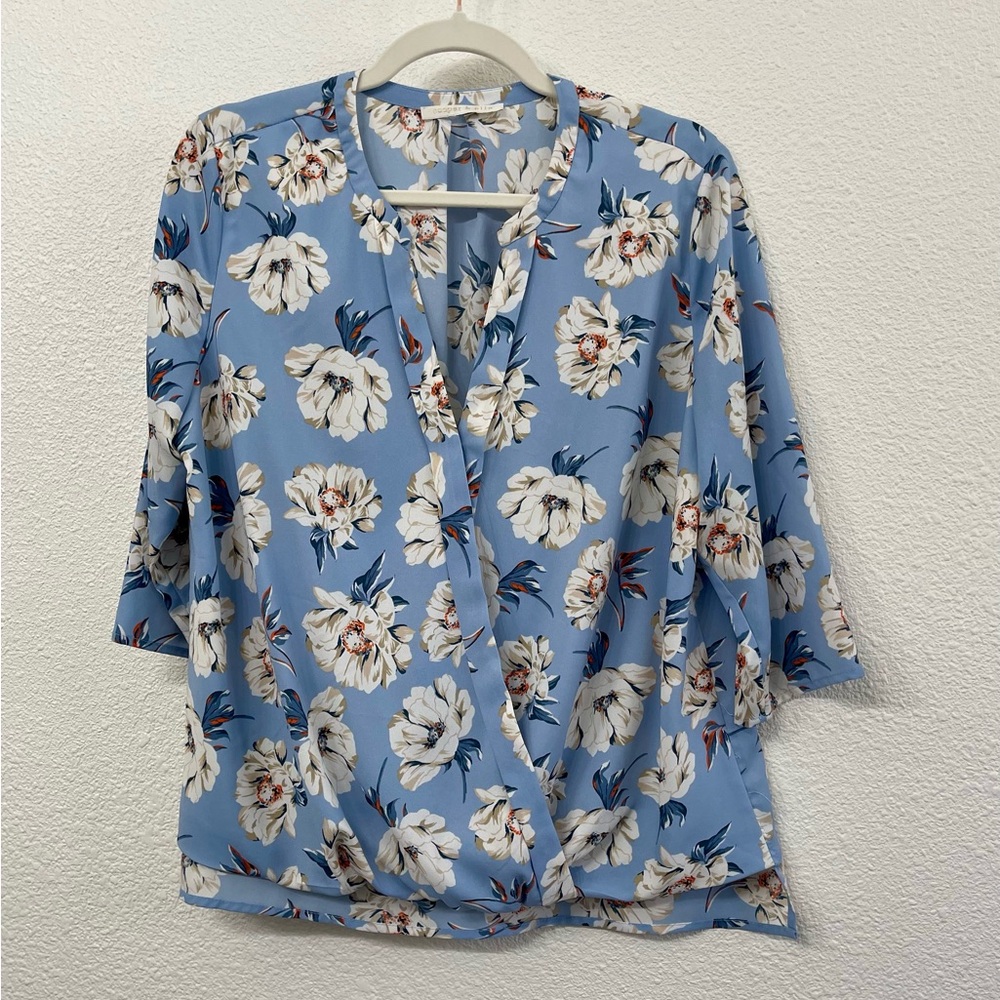 Cooper & Ella Floral Blue Women's Top